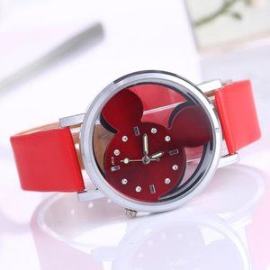 Red Mouse Ears Hollow Watch NWT